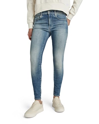 G-STAR RAW Damen 3301 High Skinny Jeans, Blau (faded blue topaz D05175-C051-G352), 25W / 30L von G-STAR RAW