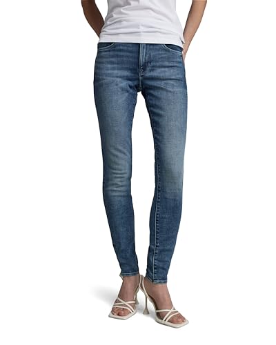 G-STAR RAW Damen 3301 High Skinny Jeans, Blau (faded cascade D05175-C051-C606), 24W / 30L von G-STAR RAW