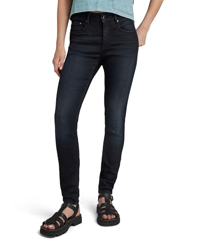 G-STAR RAW Damen 3301 High Skinny Jeans, Blau (medium blue aged D05175-8968-9362), 25W / 32L von G-STAR RAW