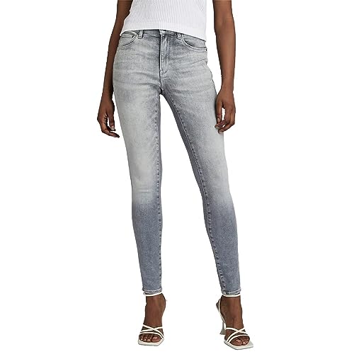 G-STAR RAW Damen 3301 High Skinny Jeans, Grau (sun faded glacier grey D05175-A634-C464), 23W / 30L von G-STAR RAW