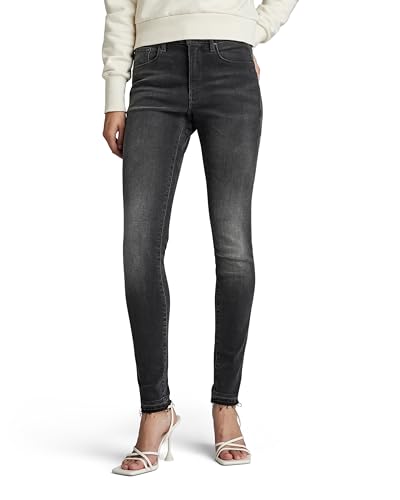 G-STAR RAW Damen 3301 High Skinny Jeans, Schwarz (worn in black moon D05175-D431-G108), 24W / 28L von G-STAR RAW