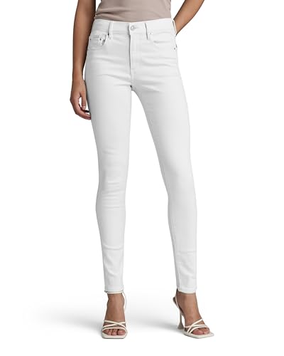 G-STAR RAW Damen 3301 High Skinny Jeans, Weiß (paper white gd D05175-C258-G547), 25W / 30L von G-STAR RAW