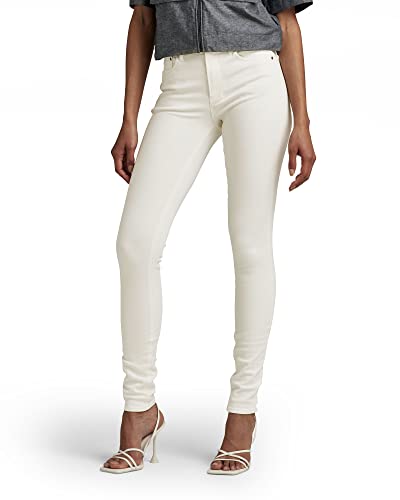 G-STAR RAW Damen 3301 High Skinny Jeans, Weiß (white gd D05175-C258-G006), 27W / 28L von G-STAR RAW