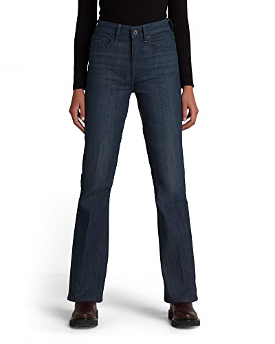 G-STAR RAW Damen 3301 High Flare Jeans, Schwarz (worn in leaden D01541-C922-C776), 26W / 32L von G-STAR RAW