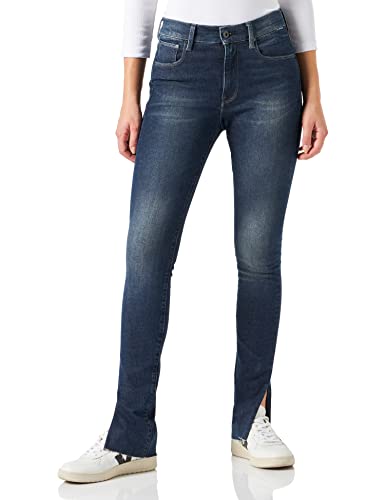 G-STAR RAW Damen 3301 Skinny Slit Jeans, Blau (antique forest blue D21404-D188-D355), 28W / 30L von G-STAR RAW