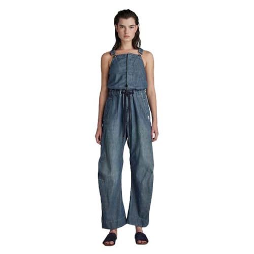 G-STAR RAW Damen 3D Bib Overall, Blau (antic faded aegean blue D21407-C611-D096), L von G-STAR RAW