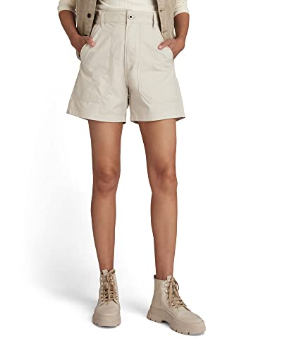 G-STAR RAW Damen 3D Fatigue Shorts, Beige (whitebait D21101-C973-1603), 31 von G-STAR RAW