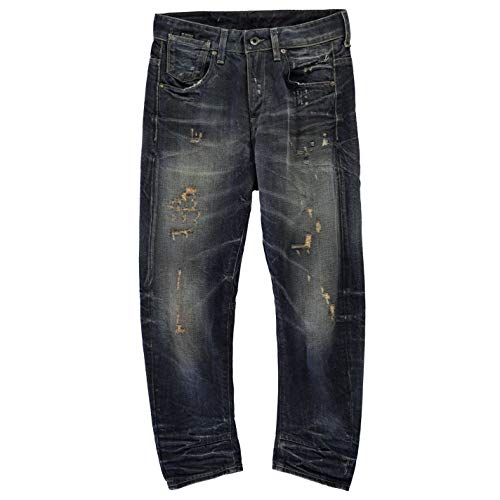 G-STAR RAW Damen A Crotch Loose Tapered Jeans, Blau (dk Aged Destroy 5297-3144), 25W / 30L von G-STAR RAW