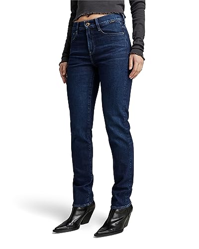 G-STAR RAW Damen Ace 2.0 Slim Straight Jeans, Blau (worn in aster blue D23638-C052-G115), 25W / 28L von G-STAR RAW