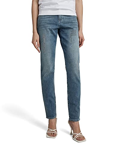 G-STAR RAW Damen Ace Slim Jeans, Blau (vintage ripped sea breeze D22929-C913-D906), 24W / 28L von G-STAR RAW