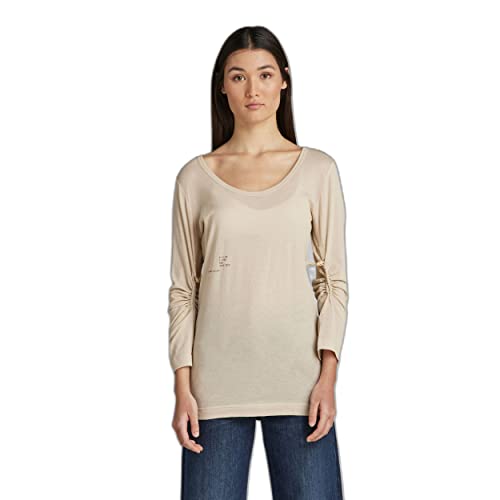 G-Star RAW Damen Adjustable Sleeve Slim Top, Beige (Brown Rice D22088-C954-D309), XXS von G-STAR