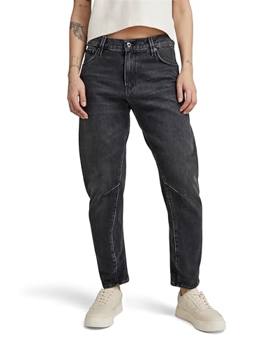 G-STAR RAW Damen Arc 3D Boyfriend Jeans, Schwarz (worn in black smoke D19821-D291-G111), 26W / 28L von G-STAR RAW