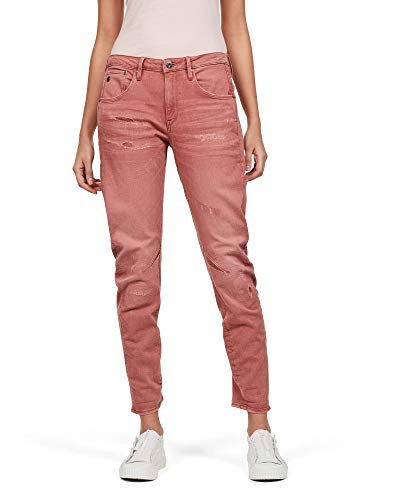 G-STAR RAW Damen Arc 3D Low Boyfriend Earthtrace Restored Colored Jeans, Rosa (dk tea rose D14437-B482-A827), 25W / 30L von G-STAR RAW