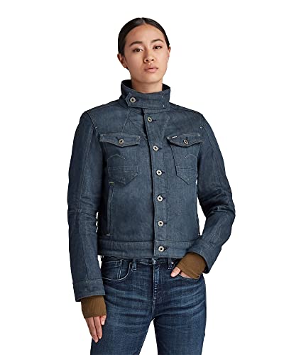 G-STAR RAW Damen Arc 3D Pilot Sherpa Jacke, Schwarz (worn in leaden D20572-C922-C776), L von G-STAR RAW