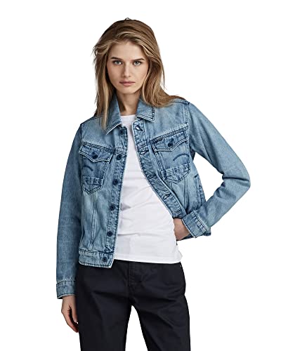 G-STAR RAW Damen Arc 3D Regular Jacke, Blau (sun faded air force blue D23209-D317-C947), L von G-STAR RAW