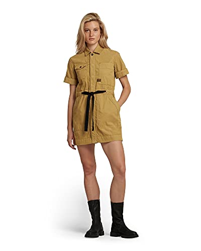 G-STAR RAW Damen Army Kleid Short Sleeve, Grün (toasted gd D20487-C436-C723), M von G-STAR RAW