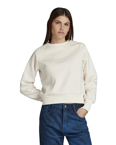 G-Star RAW Damen Autograph Sweatshirt, Beige (Eggnog D24217-D425-G076), S von G-Star RAW