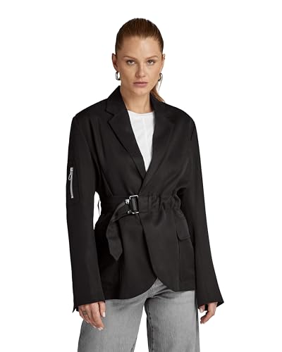 G-STAR RAW Damen Belted Blazer , Schwarz (dk black D24254-D520-6484), L von G-STAR RAW