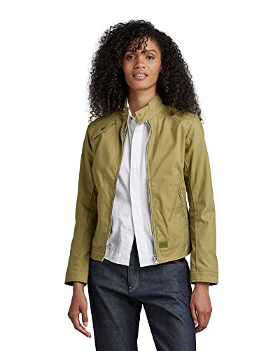 G-STAR RAW Damen Bikerjacke, Grün (smoke olive D23251-D387-B212), L von G-STAR RAW