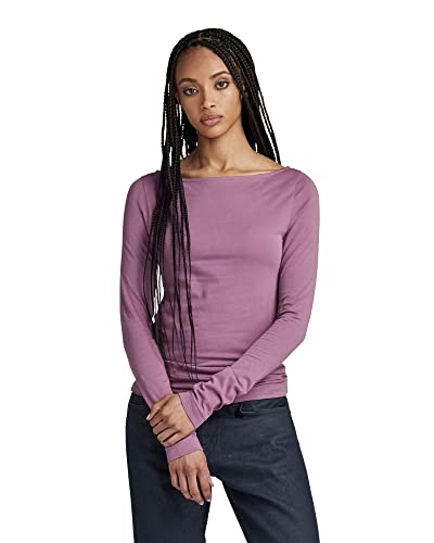 G-STAR RAW Damen Boat Slim Top, Purpur (grapeade D22754-D266-D611), M von G-STAR RAW