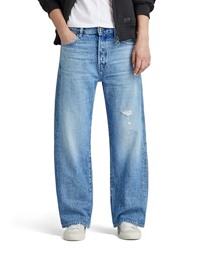 G-Star RAW Damen Bowey 3D Boyfriend Ankle Jeans, Blau (Sun Faded Ripped Blue Donau D24329-D436-G670), 31W / 34L von G-STAR RAW