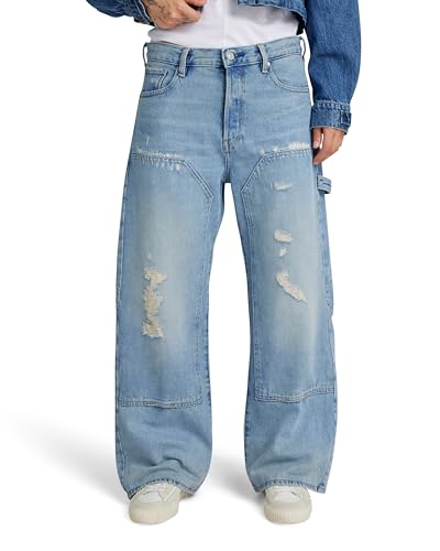 G-Star RAW Damen Bowey 3D Carpenter Loose Jeans, Blau (Sun Faded fogbow Restored D24354-D436-G673), 31W / 34L von G-STAR