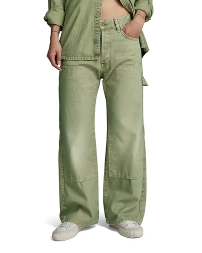 G-STAR RAW Damen Bowey 3D Carpenter Loose Jeans, Grün (sun faded sage gd D24354-D491-G552), 32W / 32L von G-STAR RAW