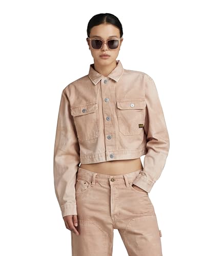 G-STAR RAW Damen Boxy Explorer Jacke , Beige (sun faded rugby tan gd D24349-D491-G551), S von G-STAR RAW