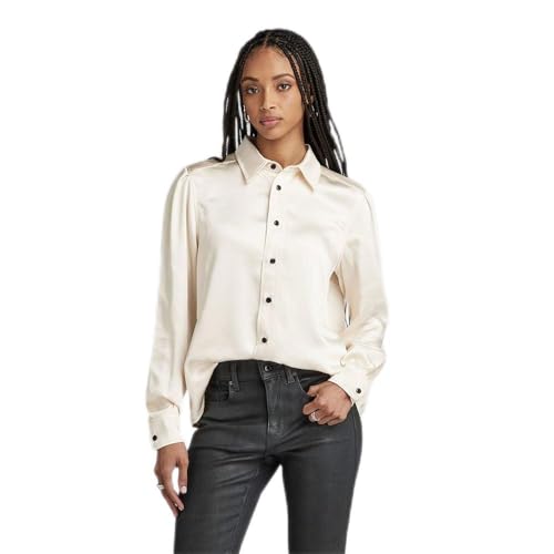 G-Star RAW Damen Boxy Hemd, Beige (Eggnog D23580-D414-G076), M von G-STAR RAW