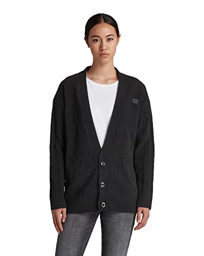 G-STAR RAW Damen Cable Cardigan Knit, Schwarz (dk black D20608-C561-6484), S von G-STAR RAW