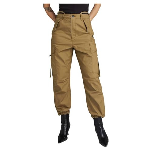G-Star RAW Damen Cargo Cropped Drawcord Hose, Braun (dk Fawn D24389-D387-7172), 27 von G-STAR