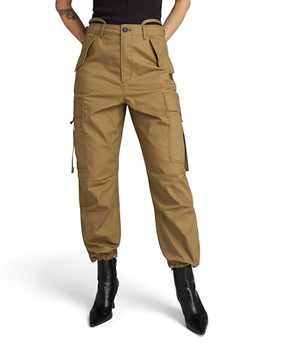 G-STAR RAW Damen Cargo Cropped Drawcord Hose, Braun (dk fawn D24389-D387-7172), 27 von G-STAR RAW