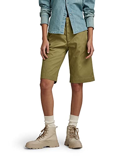 G-STAR RAW Damen Chino Bermuda Shorts, Grün (smoke olive D22900-C962-B212), 31 von G-STAR RAW