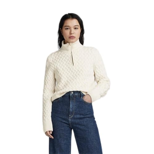 G-Star RAW Damen Chunky Knitted Skipper Pullover, Beige (Eggnog D23922-D170-G076), M von G-Star RAW