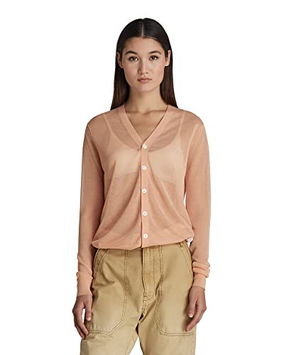 G-STAR RAW Damen Core Cardigan Knit, Rosa (peach nougat D21652-D140-C962), L von G-STAR RAW