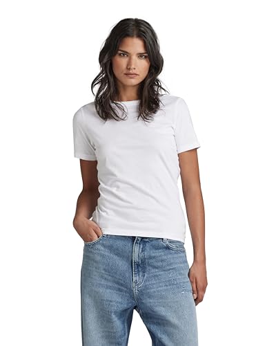 G-STAR RAW Damen Core Slim Top, Weiß (white D23793-4107-110), XXS von G-STAR RAW