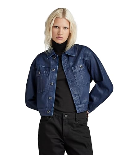 G-STAR RAW Damen Cropped Utility Jacke, Blau (luna blue cobler D24082-D436-G275), L von G-STAR RAW