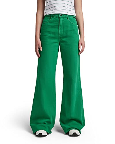 G-STAR RAW Damen Deck Ultra High Wide Leg Hose, Grün (jolly green gd D20987-D300-D828), 23W / 30L von G-STAR RAW