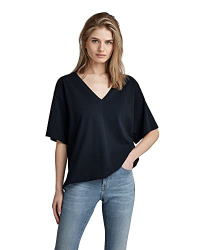 G-STAR RAW Damen Deep V Loose Top, Blau (salute D23336-C336-C742), L von G-STAR RAW