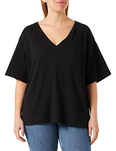 G-STAR RAW Damen Deep V Loose Top, Schwarz (dk black D23336-C336-6484), XS von G-STAR RAW