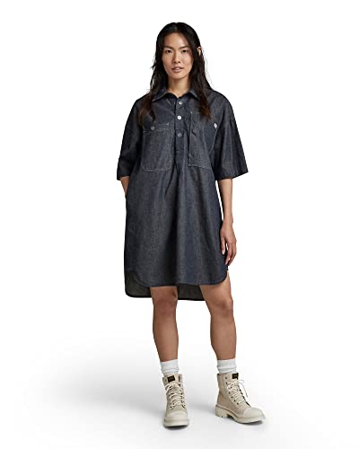 G-STAR RAW Damen Denim Shirt Kleid, Blau (stay raw denim D22987-D306-D926), M von G-STAR RAW