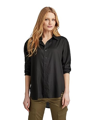 G-Star RAW Damen Dress Hemd, Schwarz (dk Black D22917-D297-6484), S von G-Star
