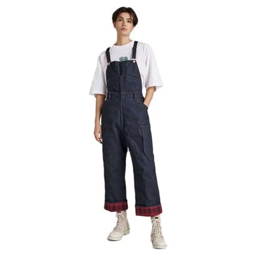 G-STAR RAW Damen E Lined Bib Overall Wmn Jumpsuit, Raw Denim, 38 von G-STAR RAW