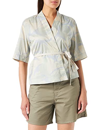 G-STAR RAW Damen ETD Wrap Top, Mehrfarben (whitebait woodland camo D21496-C317-D213), L von G-STAR RAW