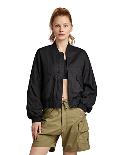 G-STAR RAW Damen Everyday Bomber Overshirt, Schwarz (dk black D23018-D297-6484), L von G-STAR RAW