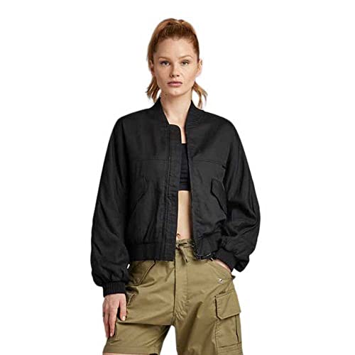 G-STAR RAW Damen Everyday Bomber Overshirt, Schwarz (dk black D23018-D297-6484), XL von G-STAR RAW