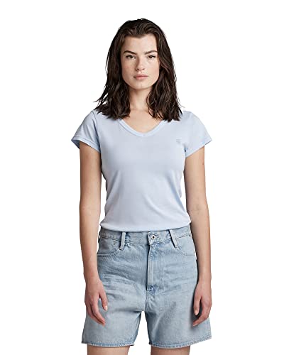 G-STAR RAW Damen Eyben Slim V-Neck Top, Blau (dk laundry blue gd D21314-B059-B599), XXS von G-STAR RAW