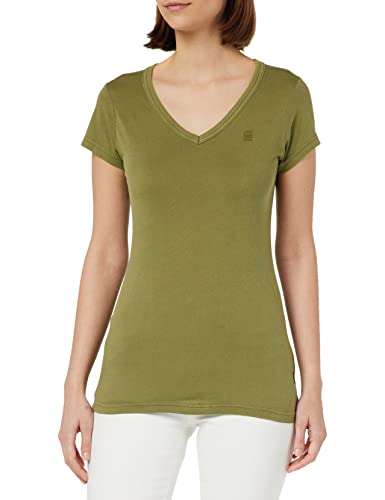 G-STAR RAW Damen Eyben Slim V-Neck Top, Grün (avocado gd D21314-B059-D832), M von G-STAR RAW