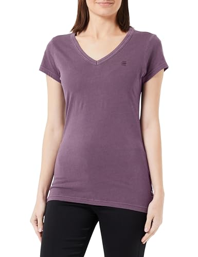 G-STAR RAW Damen Eyben Slim V-Neck Top, Purpur (lt maze gd D21314-B059-G217), L von G-STAR RAW