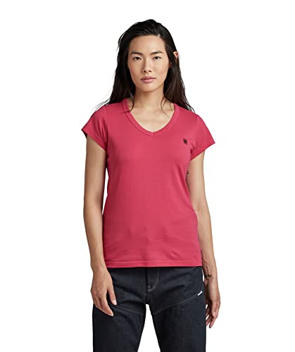 G-STAR RAW Damen Eyben Slim V-Neck Top, Rosa (bright bazooka D21314-4107-7178), XS von G-STAR RAW